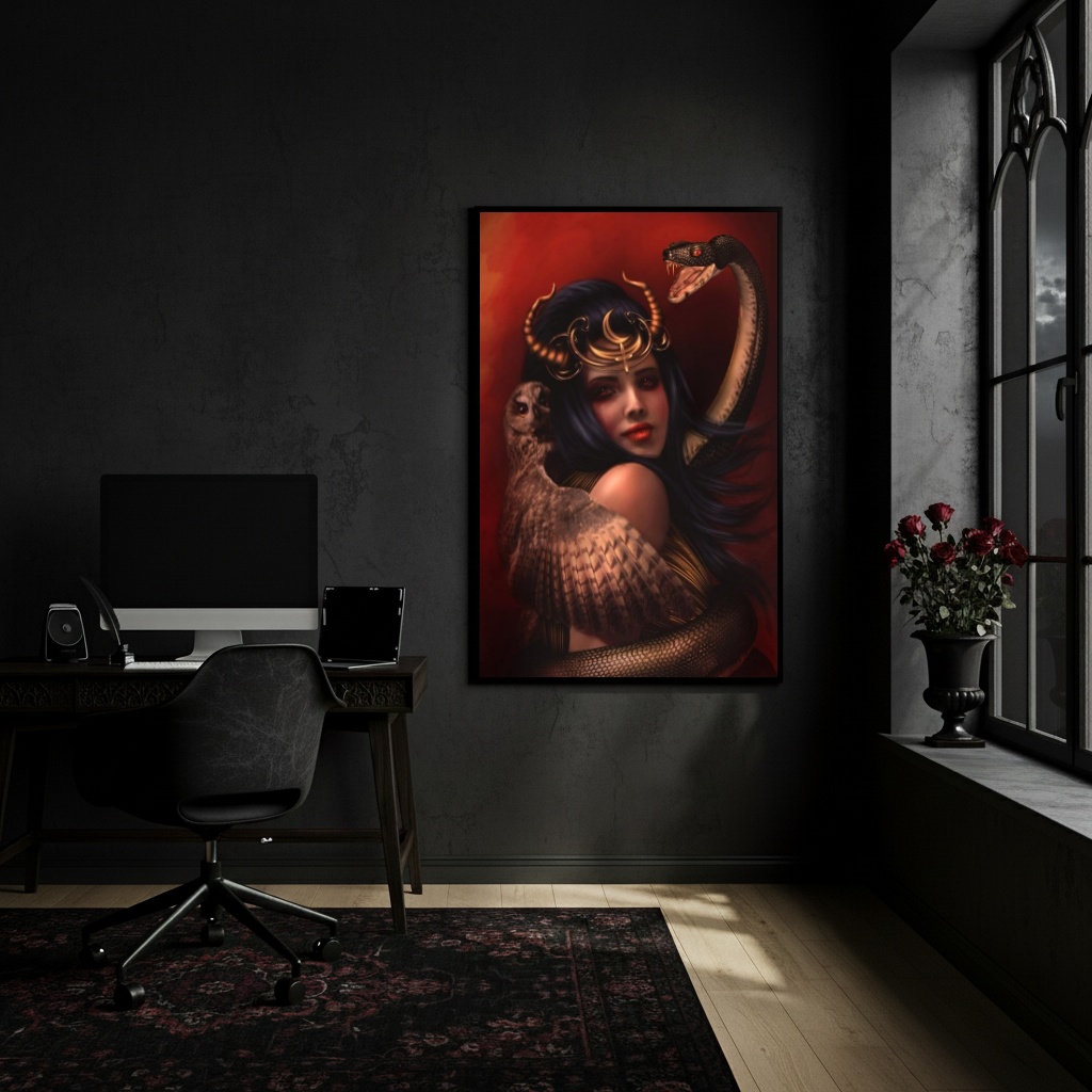 Quadro Lilith - A Primeira Esposa de Adão - 70x50cm