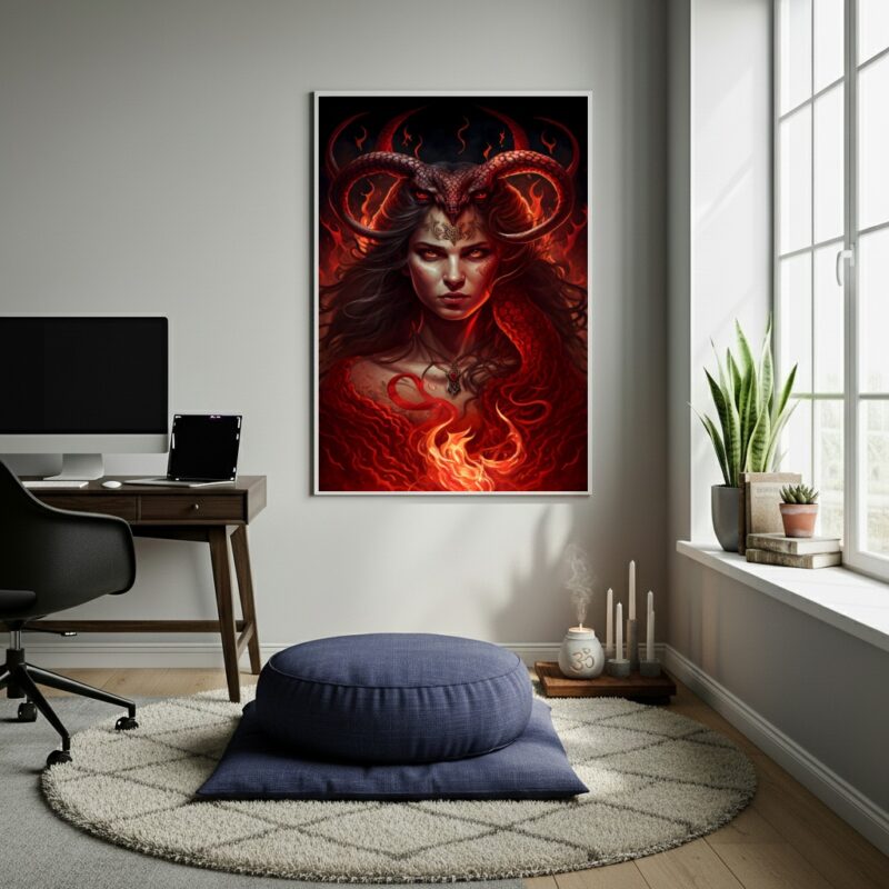 Quadro Lilith - Símbolo de Força e Coragem - 70x50cm