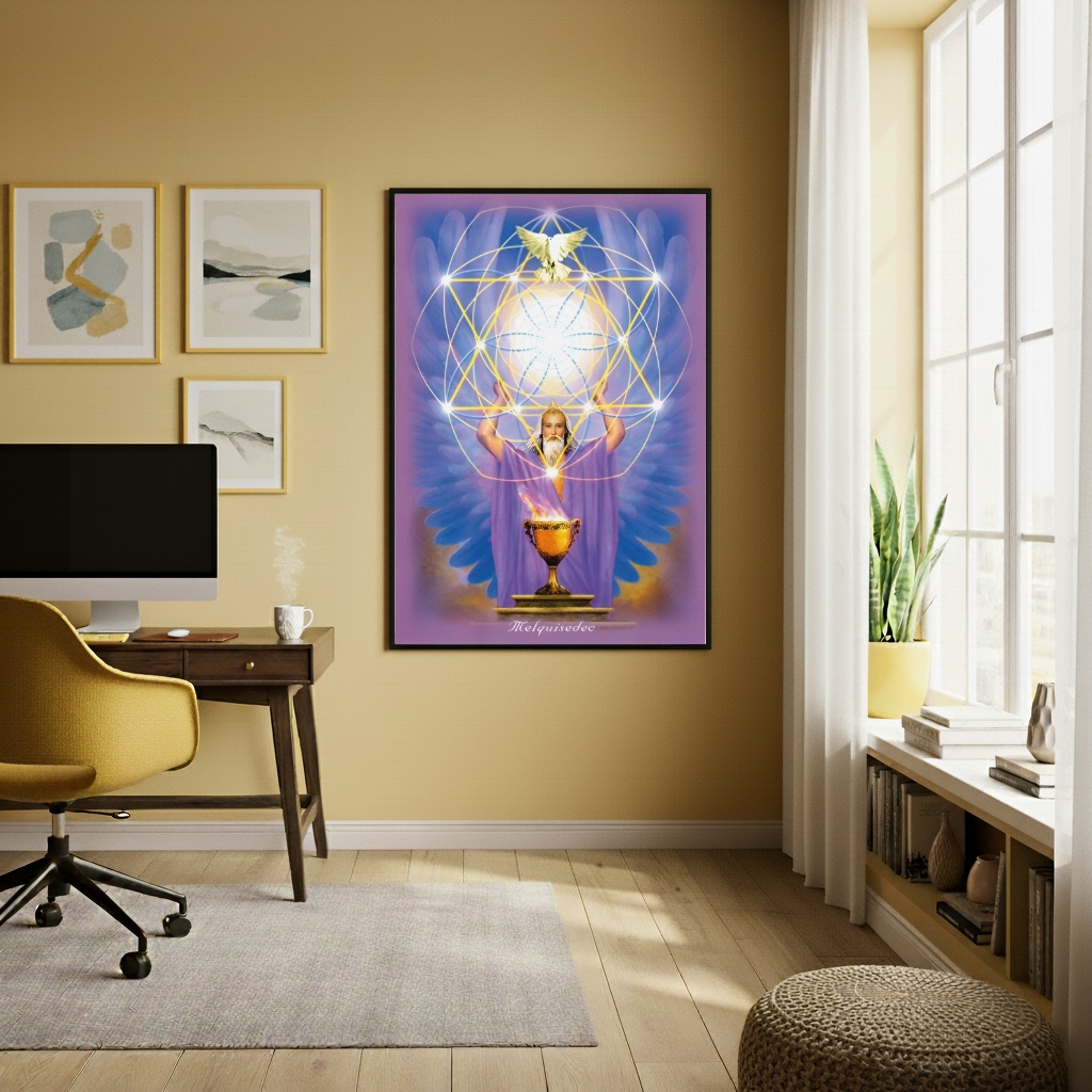 Quadro Melquisedeque - Figura Bíblica e Espiritual - 70x50cm