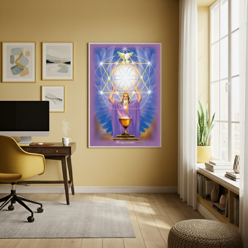 Quadro Melquisedeque - Figura Bíblica e Espiritual - 70x50cm