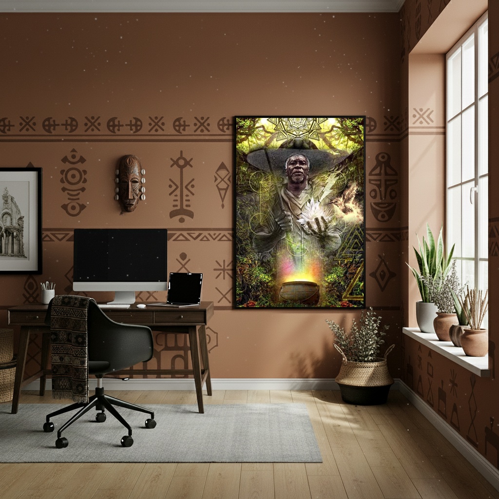 Quadro Mestre Irineu Fundador do Santo Daime - 70x50cm