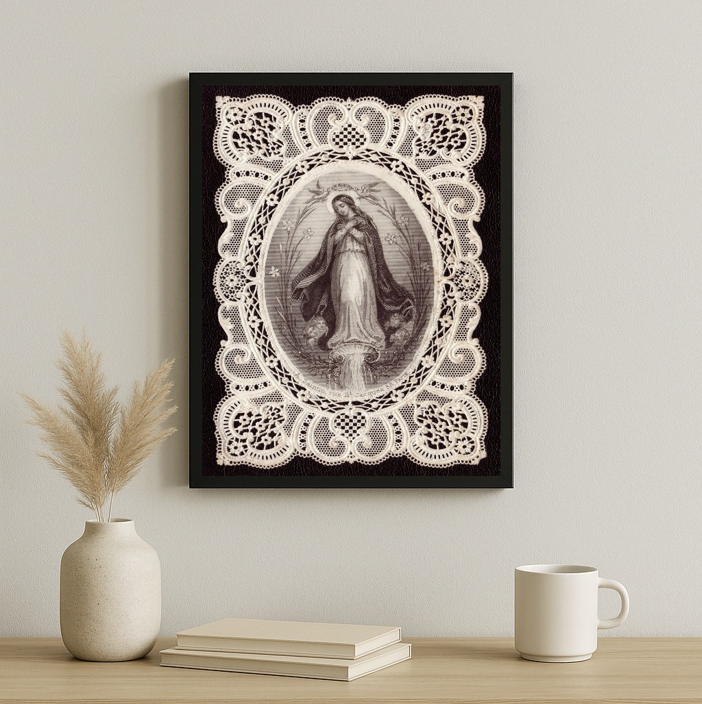 Quadro Nossa Senhora Vintage - Renda