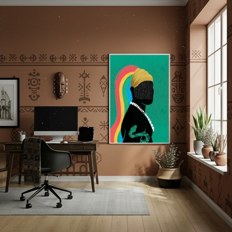 Quadro Oxumaré - Orixá dos Ciclos e da Renovação - 70x50cm