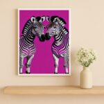 Quadro POP ART - Zebras Roxas