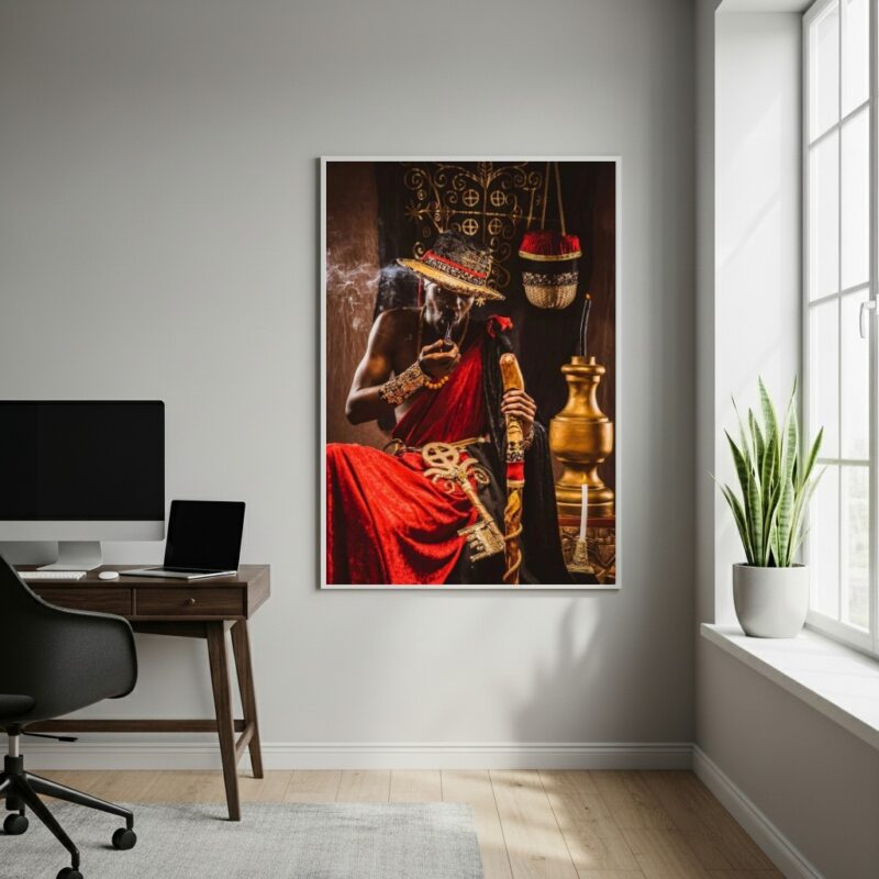 Quadro Papa Legba - Guardião das Encruzilhadas - 70x50cm