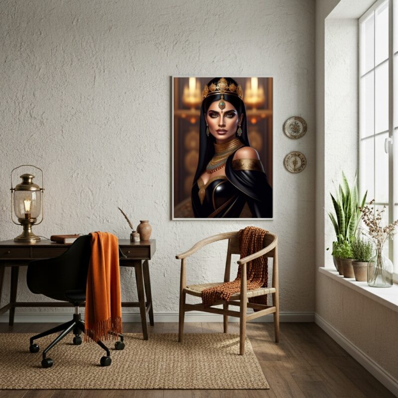 Quadro Rainha Cleópatra Última Faraó Antigo Egito - 70x50cm