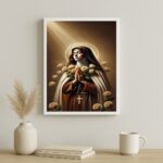 Quadro Santa Teresinha Com Rosas