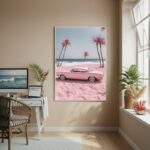 Quadro Decorativo A Praia Rosa - 70x50cm