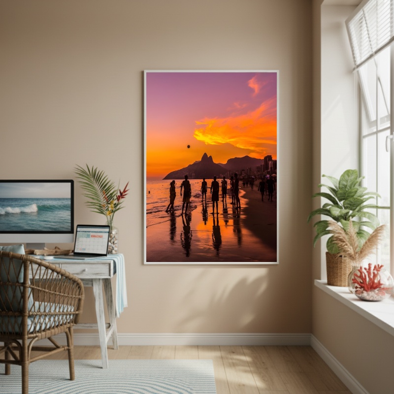 Quadro Decorativo Amigos Em Ipanema - 70x50cm