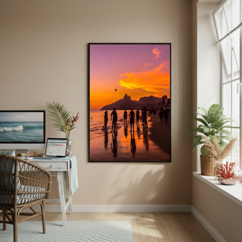 Quadro Decorativo Amigos Em Ipanema - 70x50cm
