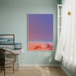 Quadro Decorativo Anoitecer Na Praia - 70x50cm