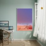 Quadro Decorativo Anoiteceu Na Praia - 70x50cm