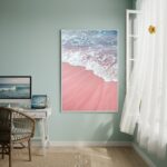 Quadro Decorativo Aquela Praia Da Areia Rosa - 70x50cm