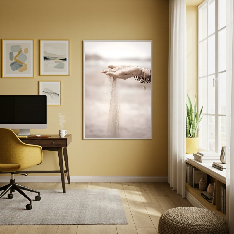 Quadro Decorativo Areia Da Praia - 70x50cm