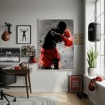 Quadro Decorativo Arte Boxeador-70x50cm