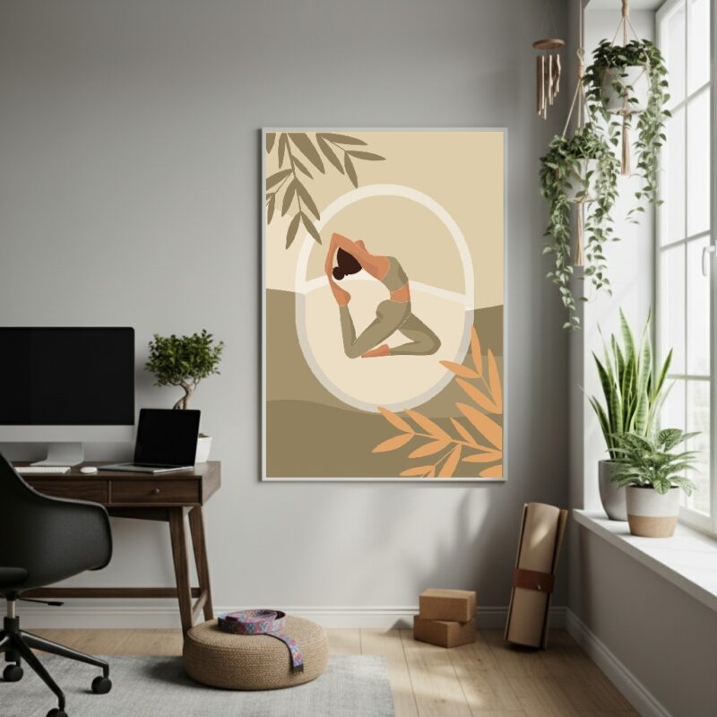 Quadro Decorativo Arte Da Yoga-70x50cm