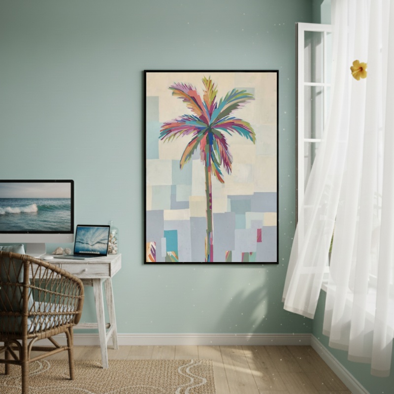 Quadro Decorativo Arte De Palmeira -70x50cm