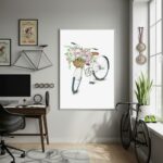 Quadro Decorativo Arte De Uma Bicicleta-70x50cm
