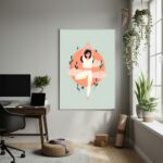 Quadro Decorativo Arte Desenho De Yoga-70x50cm