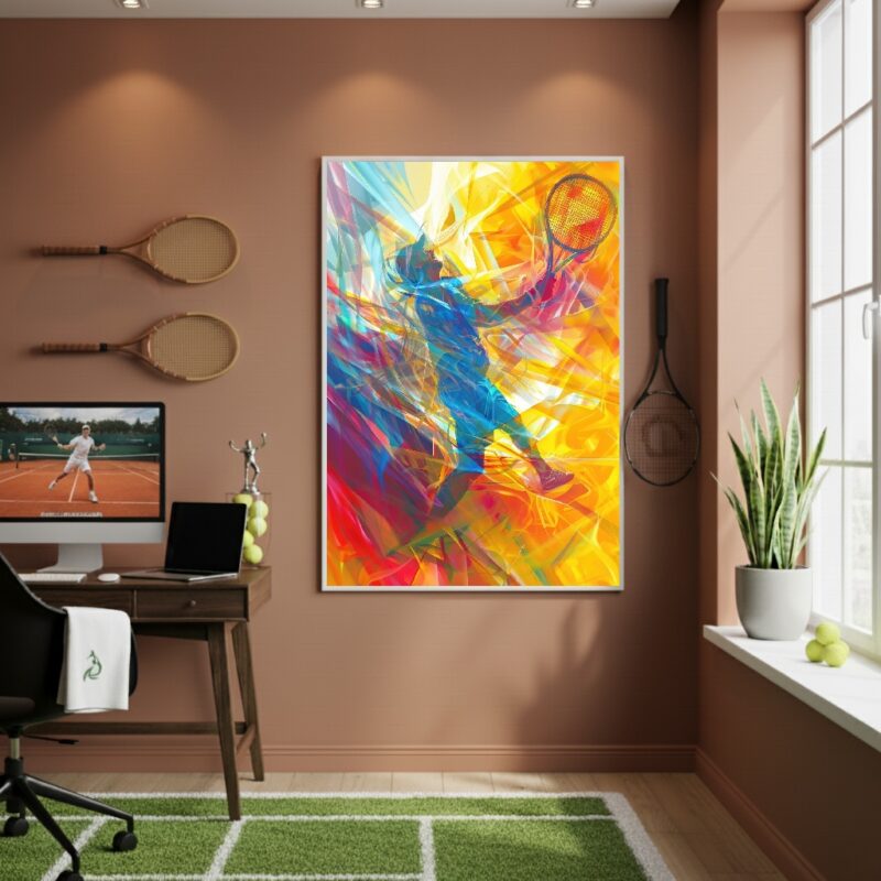 Quadro Decorativo Arte Homem Do Tênis-70x50cm