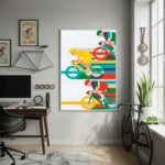 Quadro Decorativo Arte Inspirada Ciclismo-70x50cm