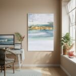 Quadro Decorativo Arte Inspirada De Praia-70x50cm