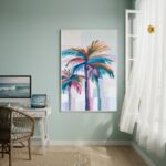 Quadro Decorativo Arte Inspirada Palmeiras -70x50cm