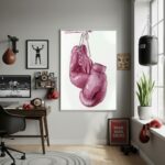 Quadro Decorativo Arte Luvas De Boxe-70x50cm