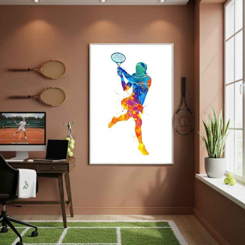 Quadro Decorativo Arte Mulher No Tênis-70x50cm
