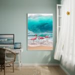 Quadro Decorativo Arte Pink Flamingos-70x50cm