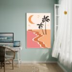 Quadro Decorativo Arte Praia Durante A Noite-70x50cm