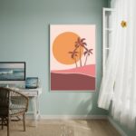 Quadro Decorativo Arte Praia Durante O Dia-70x50cm