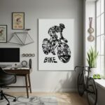 Quadro Decorativo Arte Urbana Bike-70x50cm