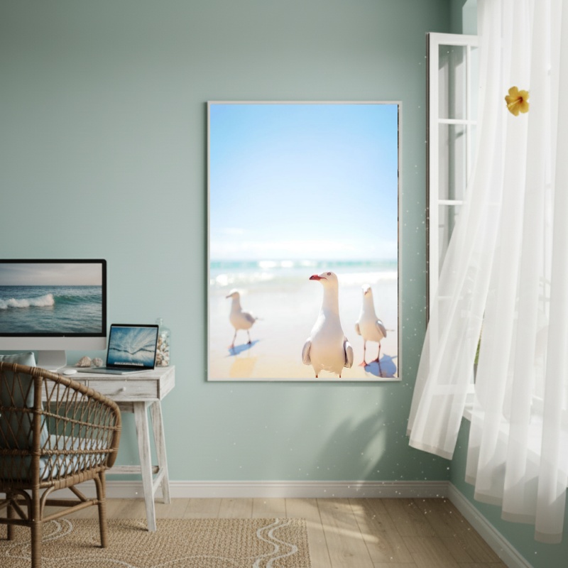 Quadro Decorativo As Gaivotas-70x50cm