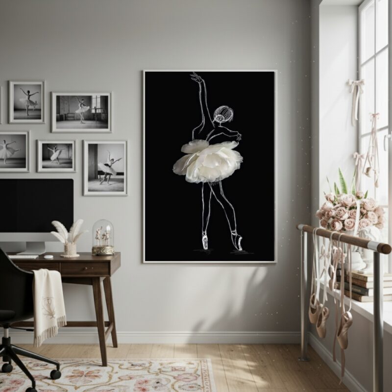 Quadro Decorativo Bailarina-70x50cm