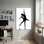 Quadro Decorativo Bailarina Dançando-70x50cm