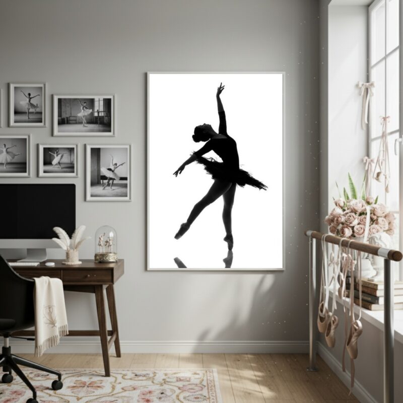 Quadro Decorativo Bailarina Dançando-70x50cm