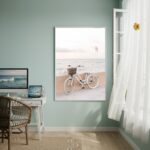 Quadro Decorativo Bicicleta Branca-70x50cm