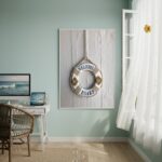 Quadro Decorativo Boia SalvaVidas Número Um-70x50cm