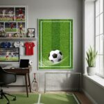 Quadro Decorativo Bola No Campo-70x50cm
