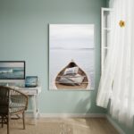 Quadro Decorativo Canoa No Mar-70x50cm