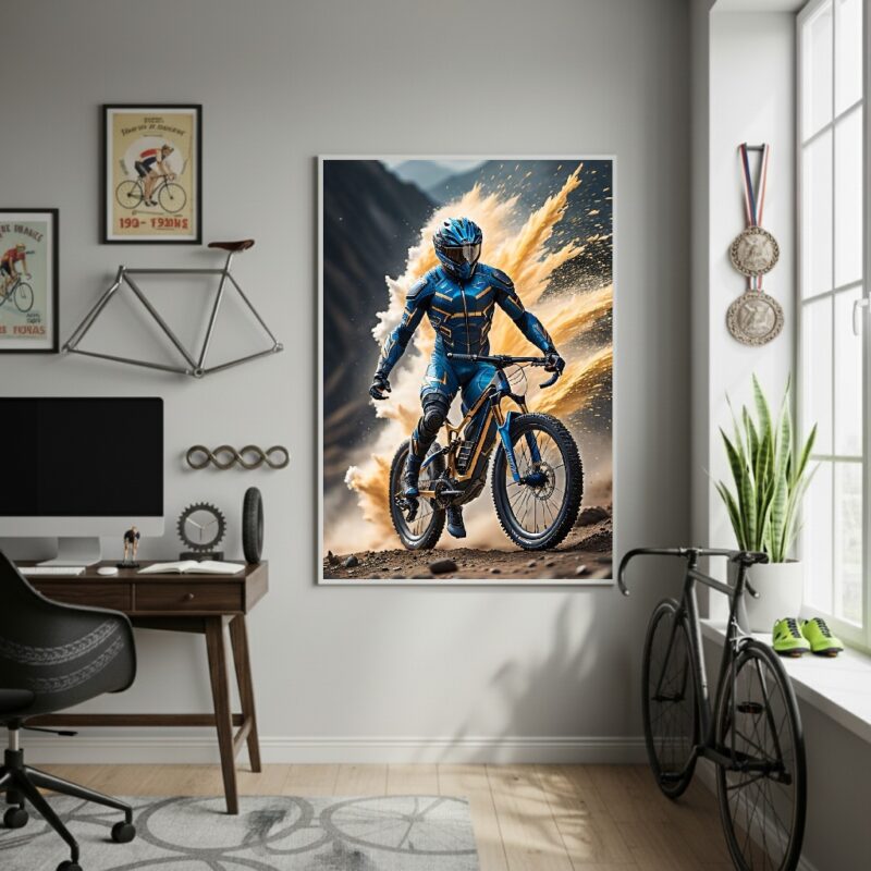 Quadro Decorativo Ciclista Radical-70x50cm