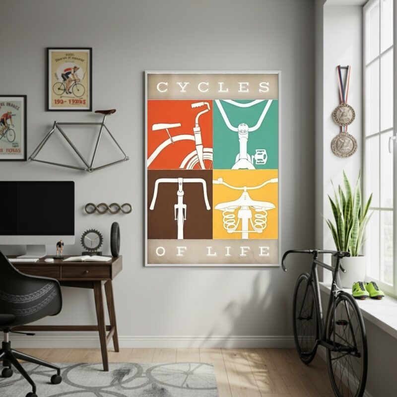 Quadro Decorativo Ciclos Da Vida-70x50cm