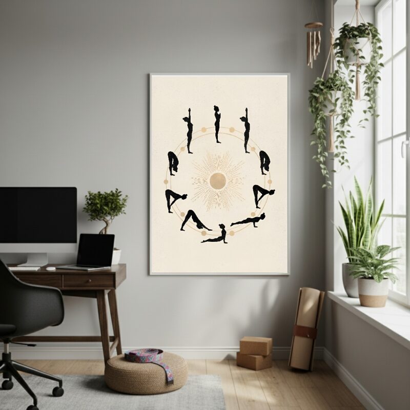 Quadro Decorativo Círculo De Posições-70x50cm