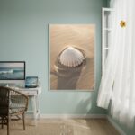Quadro Decorativo Concha Marinha Na Areia-70x50cm