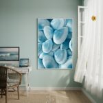 Quadro Decorativo Conchas Marinhas Azuis-70x50cm