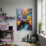 Quadro Decorativo Controle PlayStation-70x50cm