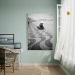 Quadro Decorativo Copacabana Em PretoEBranco-70x50cm