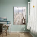 Quadro Decorativo Deque De Madeira-70x50cm