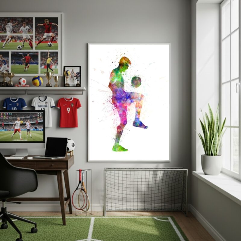 Quadro Decorativo Embaixadas Na Bola-70x50cm